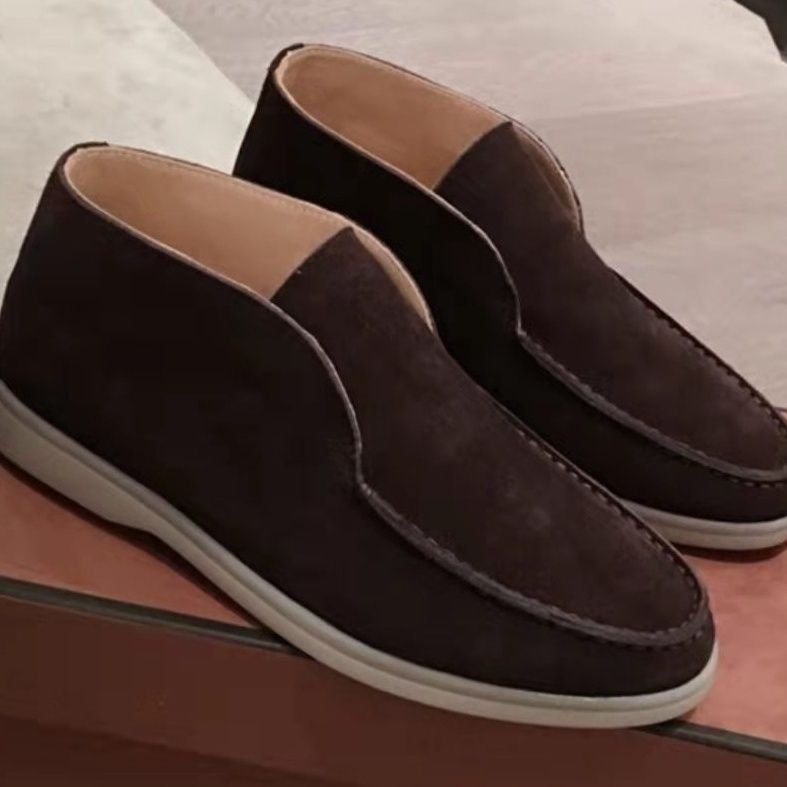 Giày Lười Da Cổ Cao Thời Trang Dành Cho Nam Và Nữ