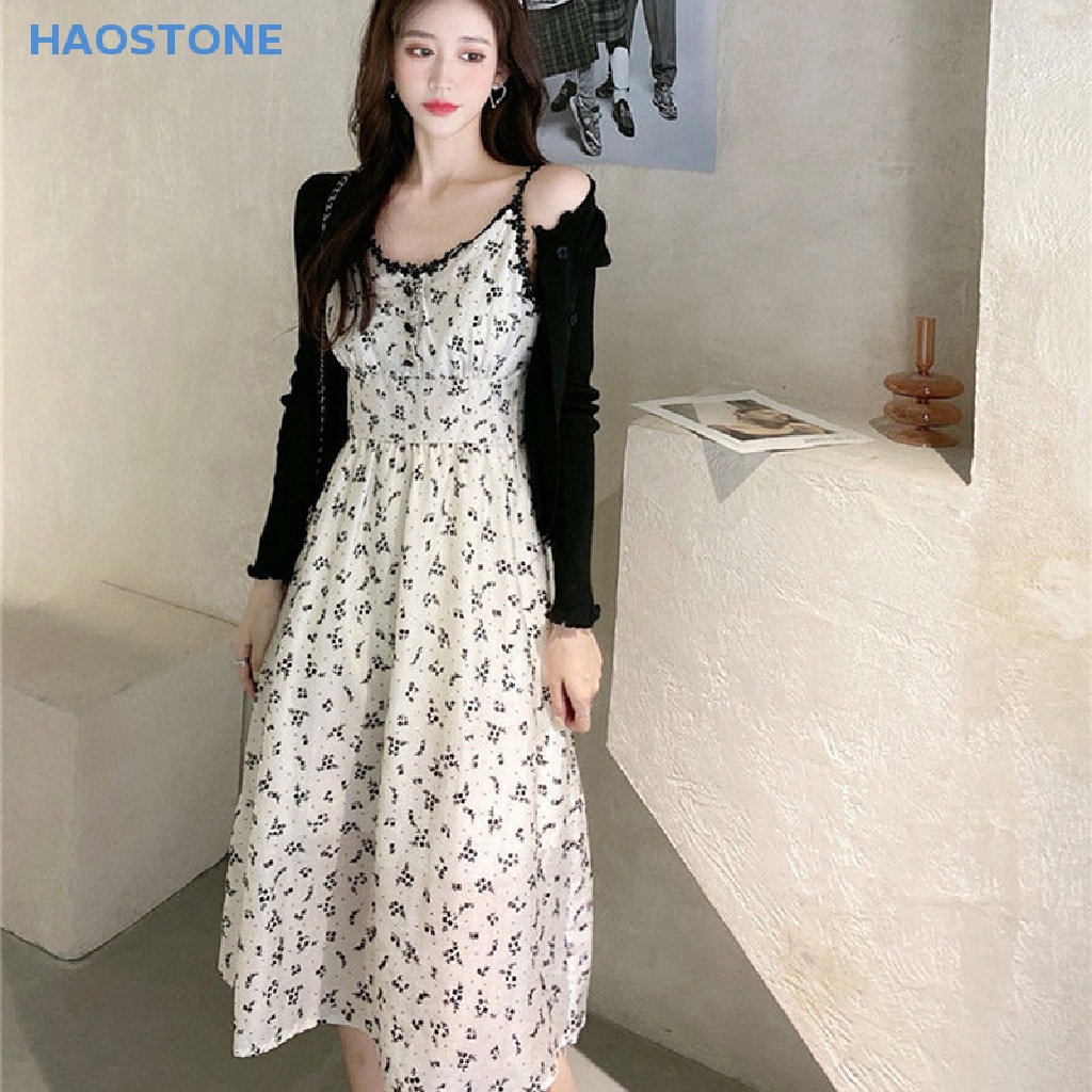 Đầm ulzzang Chữ A Không Tay Phối Ren Hoa Đơn Giản Thoải Mái Dễ Phối Đồ Mùa Hè Cho Nữ MCL