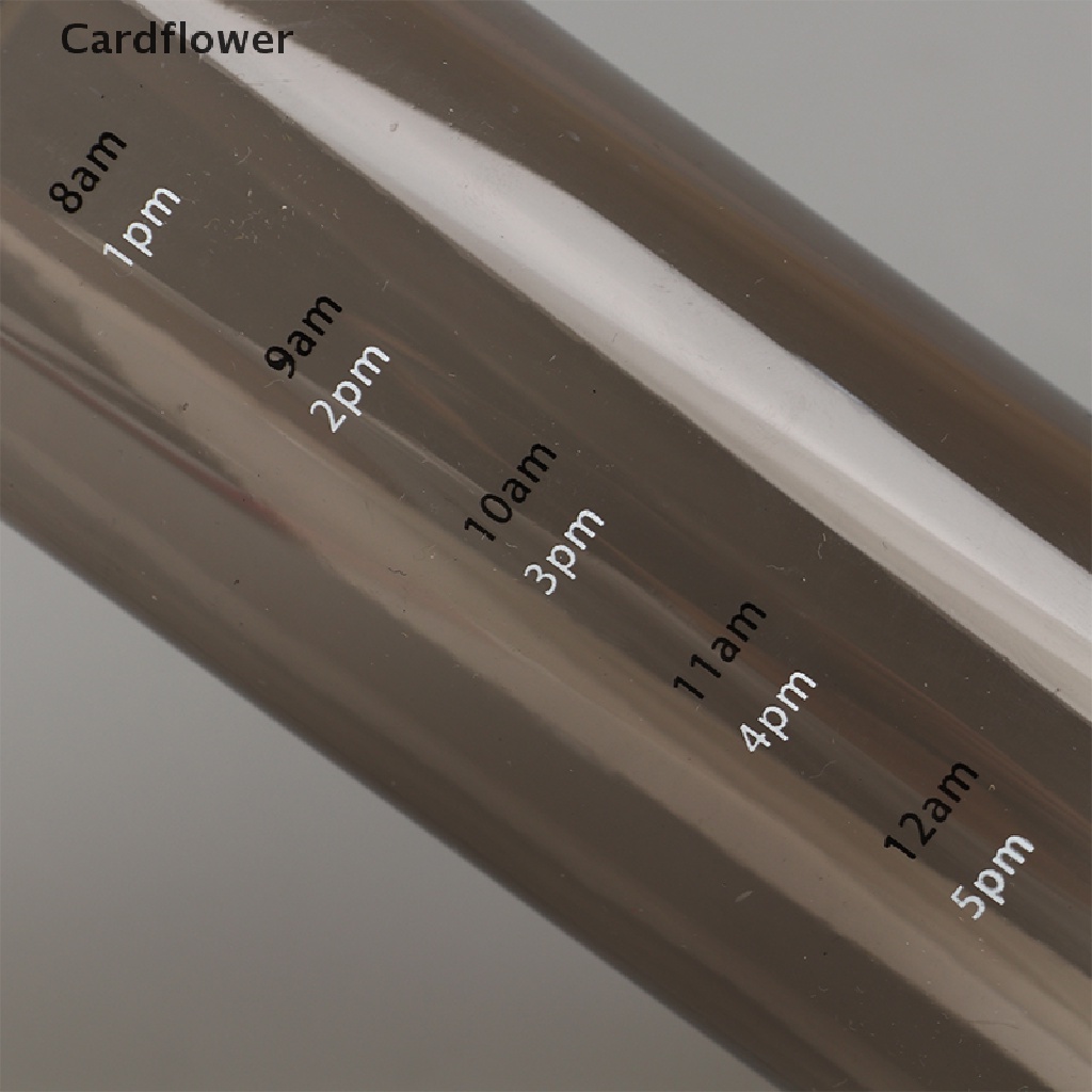 < Cardflower > Bình Nước Trong Suốt Dung Tích Lớn Có Thang Đo Thời Gian Sáng Tạo