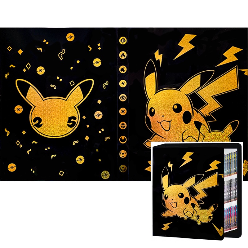 Sách Sưu Tầm Thẻ Hình Pokémon Lá Vàng Độc Đáo
