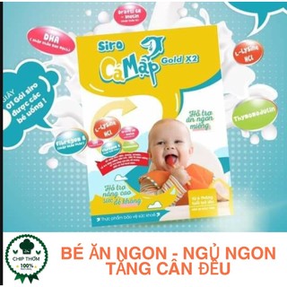 Siro cá mập baby shark gold x2 mẫu mới hộp 30 gói- bé tăng cân