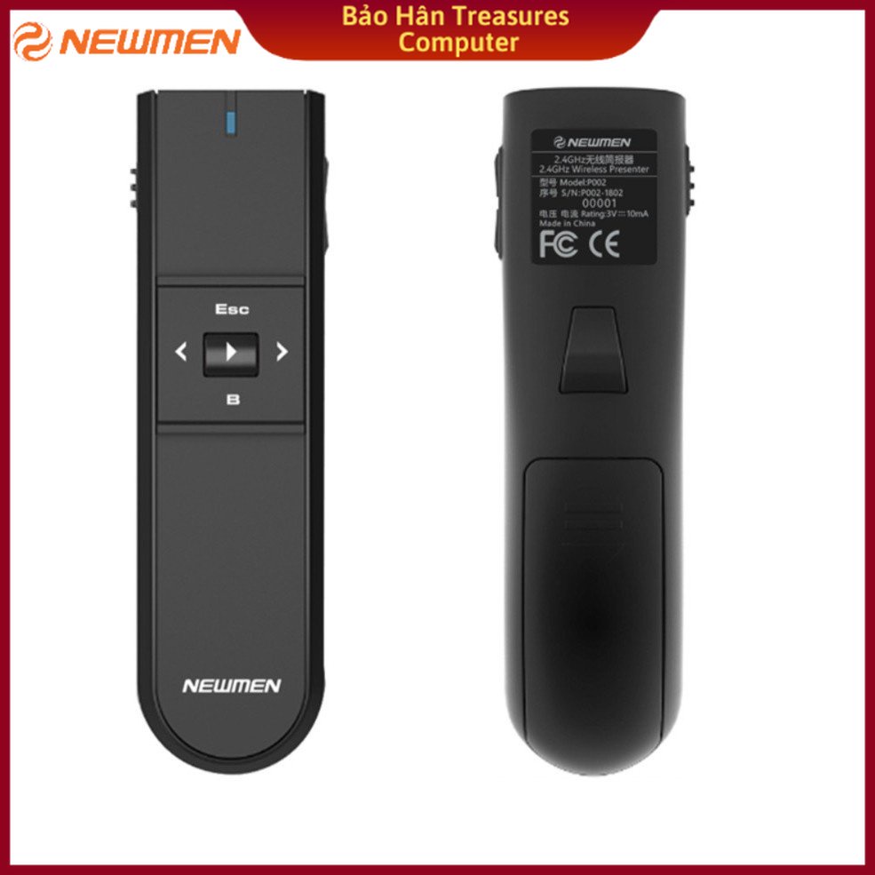 Bút Trình Chiếu Newmen P002 công nghệ không dây 2,4 GHz và kết nối USB 2.0 - Hàng Chính Hãng