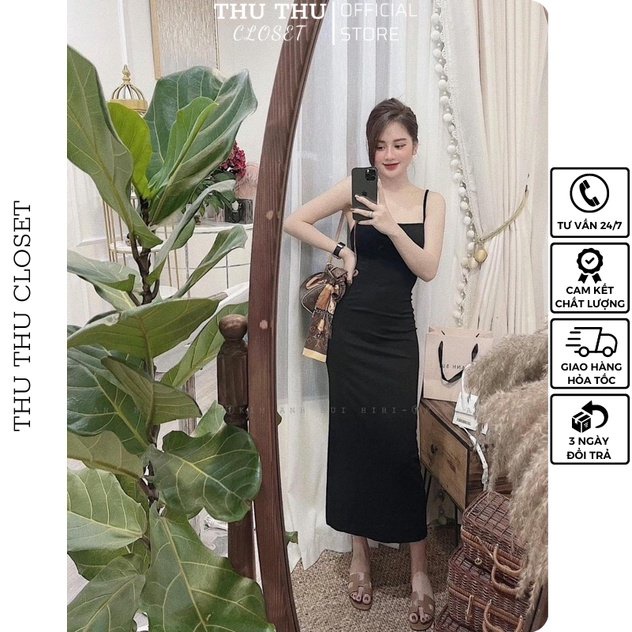 ❣️ Váy maxi hai dây đen siêu đẹp. Size S M