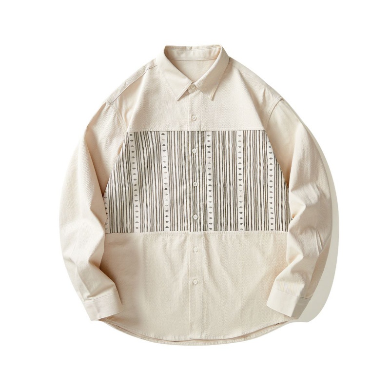 Áo Sơ Mi Nam Dài Tay Họa Tiết Kẻ Sọc Phong Cách Hong Kong Thời Trang Xuân Thu 2023