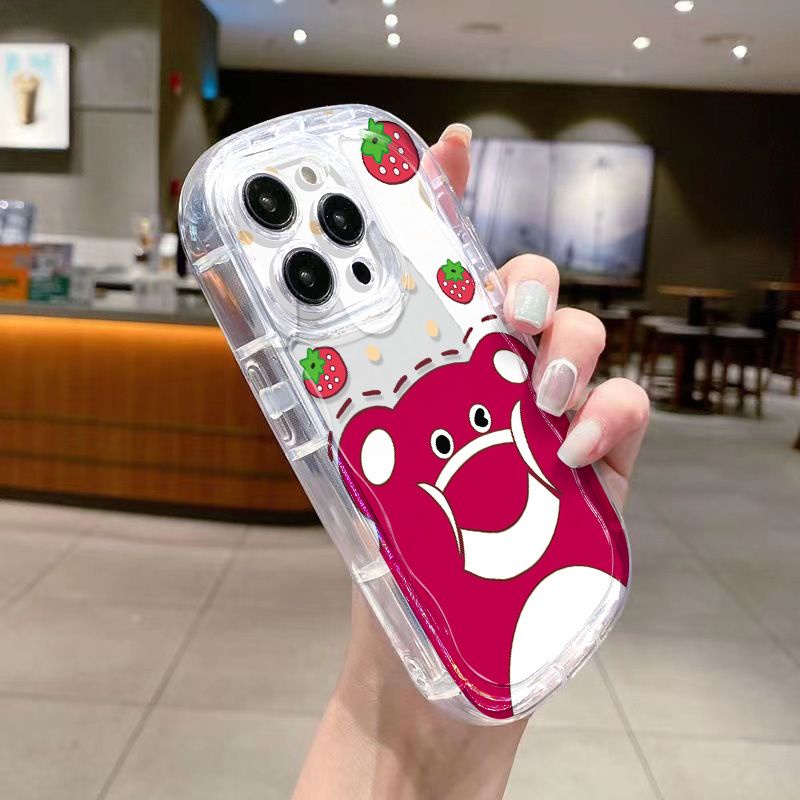 ✅Ốp Điện Thoại Dẻo Trong Suốt Họa Tiết Chú Gấu / Dâu Tây Dễ Thương Chống Sốc Cho Iphone12 promax Xs11Iphone147 Pulp xr 138p / 9WOB