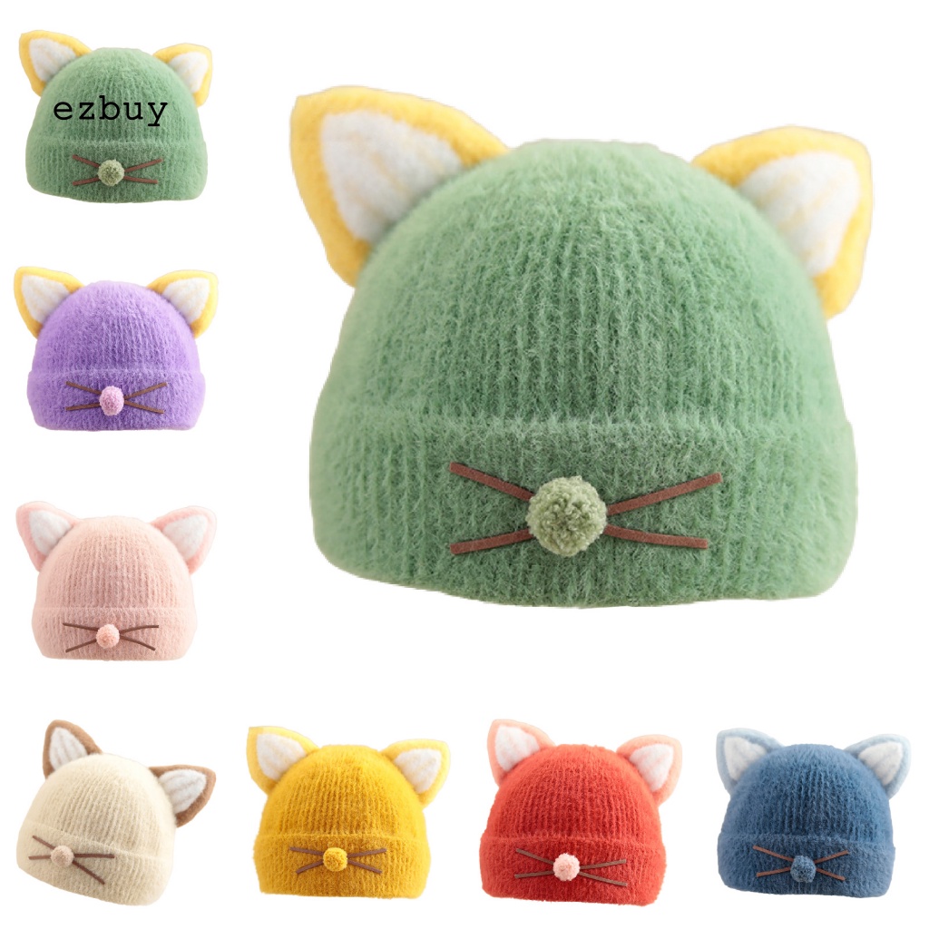 Mũ Cotton Giữ Ấm In Họa Tiết Hoạt Hình Thân Thiện Với Da Chống Mài Mòn Cho Bé Sơ Sinh