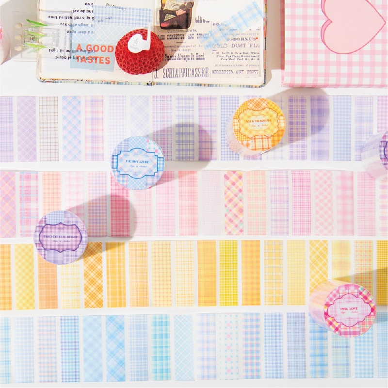 Cuộn Băng Keo Giấy Washi DIY Kích Thước 6Cmx2M Phong Cách Hàn Quốc