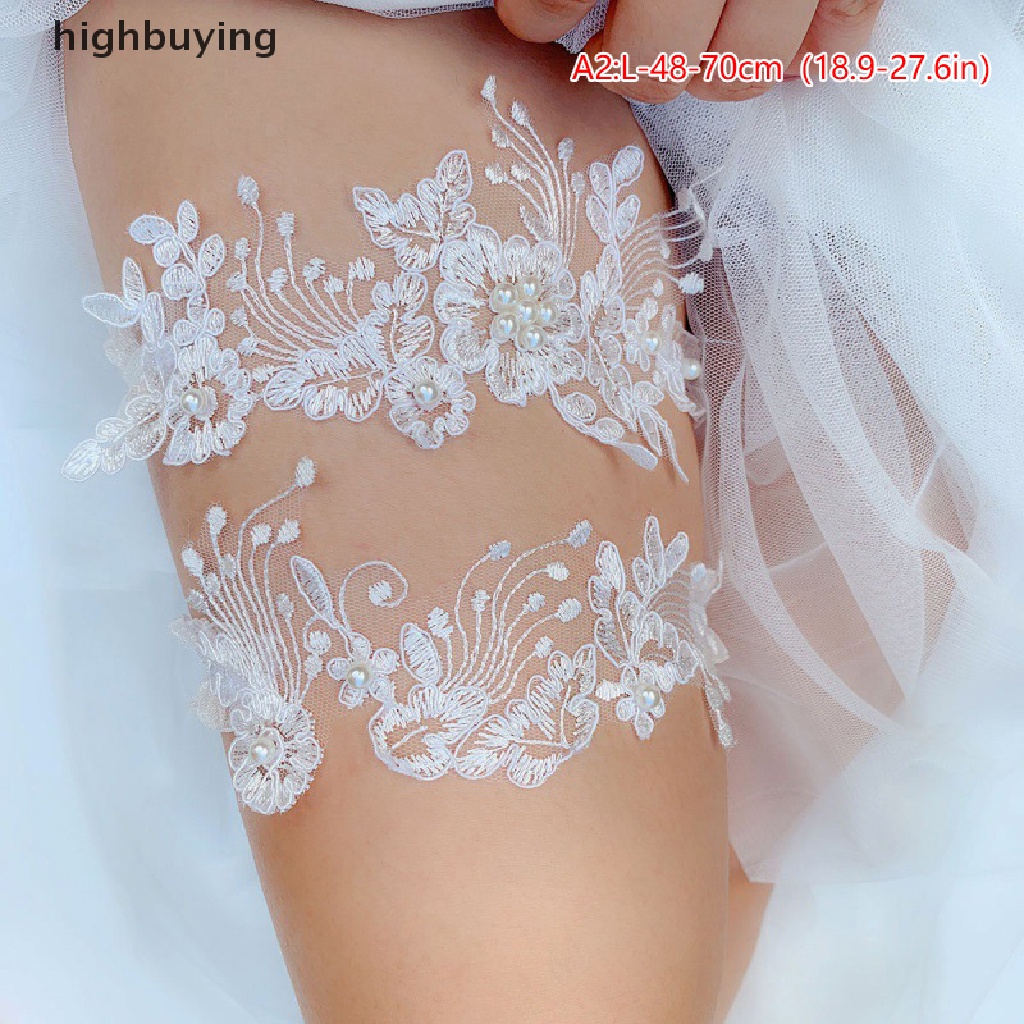 Set 2 Vòng Ren Thêu Hoa Nịt Đùi Quyến Rũ Cho Cô Dâu