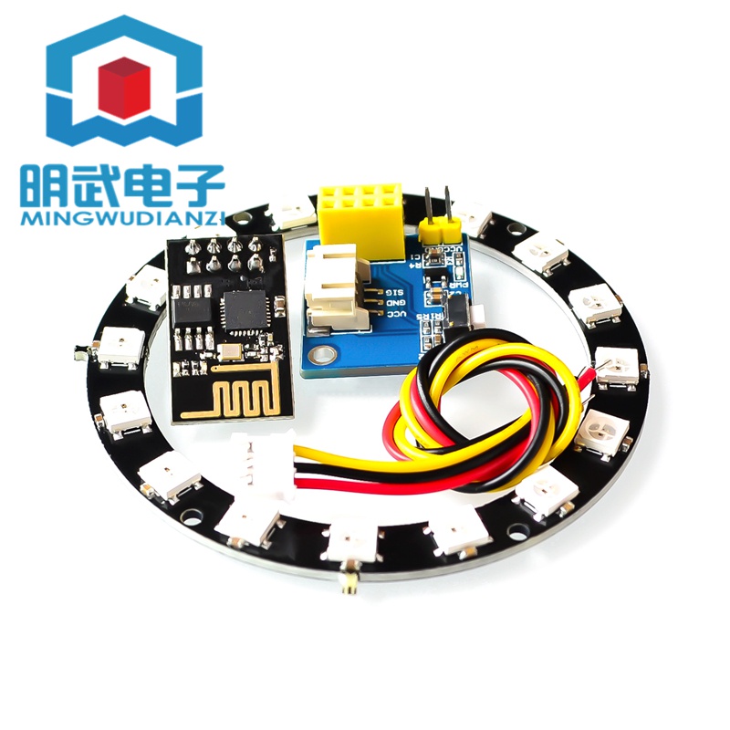 Bảng Mạch Đèn LED ESP8266 ESP-01 ESP-01S WS2812 RGB Chuyên Dụng