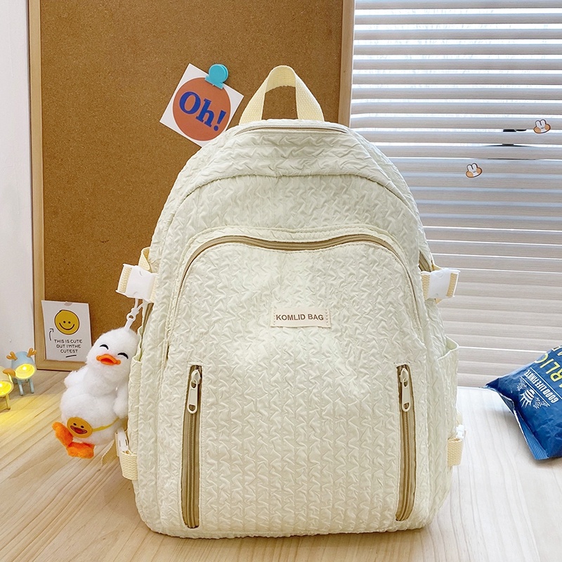 Ielgy Ba Lô Phối Lưới Bong Bóng Thiết Kế Phong Cách Nhật Bản Ngọt Ngào Dễ Phối Đồ Cho Nữ