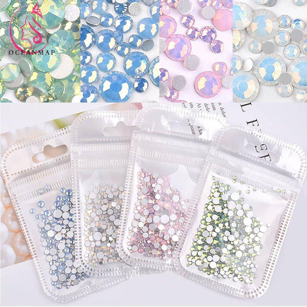 Gói hạt đá Opal 3D nhiều màu sắc trang trí móng nghệ thuật