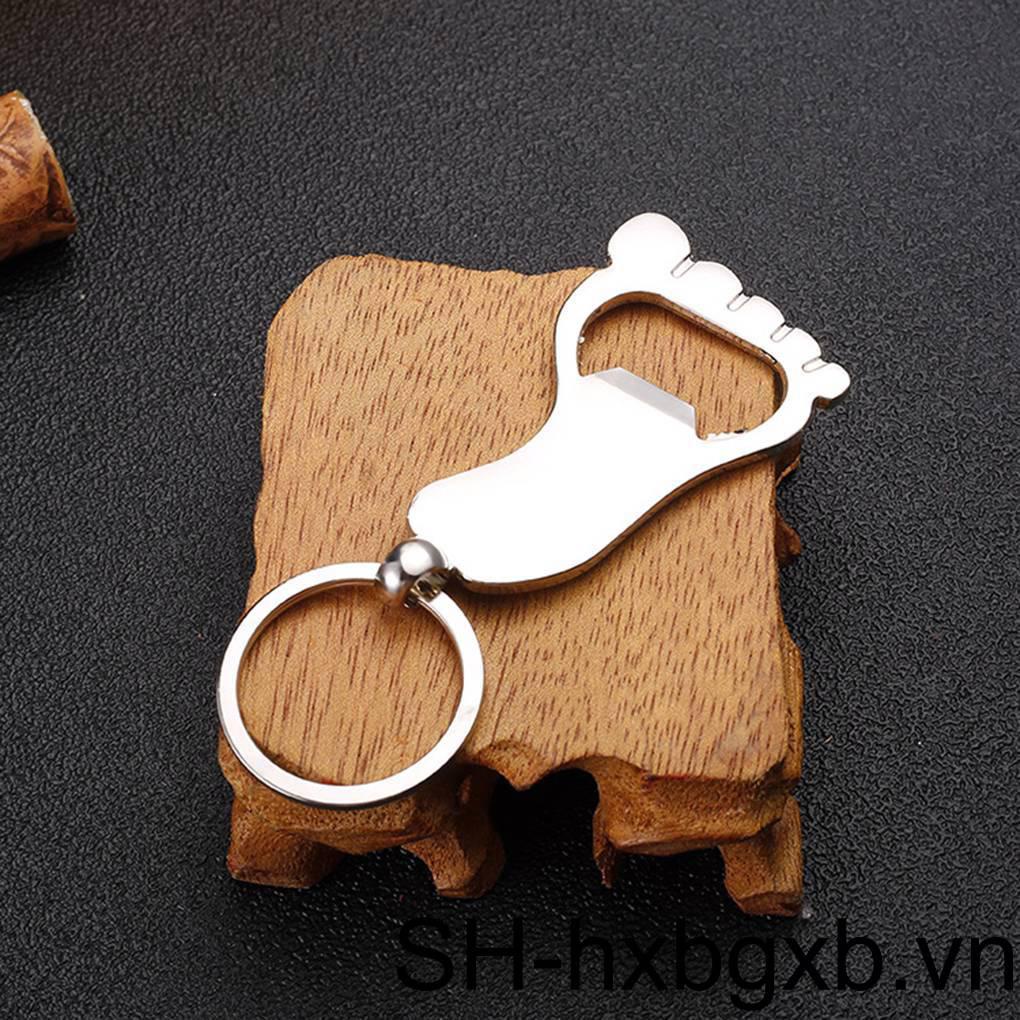 Móc Khóa Kèm Đồ Khui Nắp Chai Hình Bàn Chân Độc Đáo