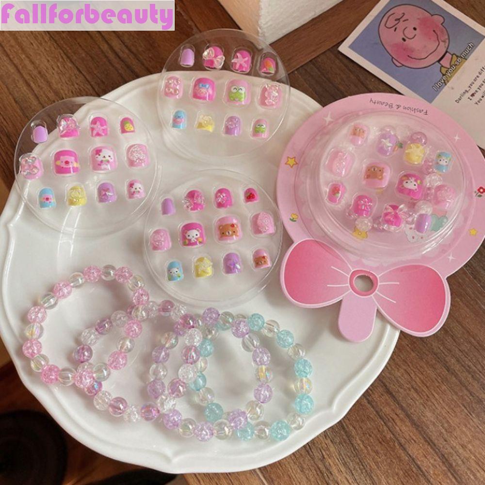 Bộ Móng Tay Giả Họa Tiết Hoạt Hình Dễ Thương Cho Bé