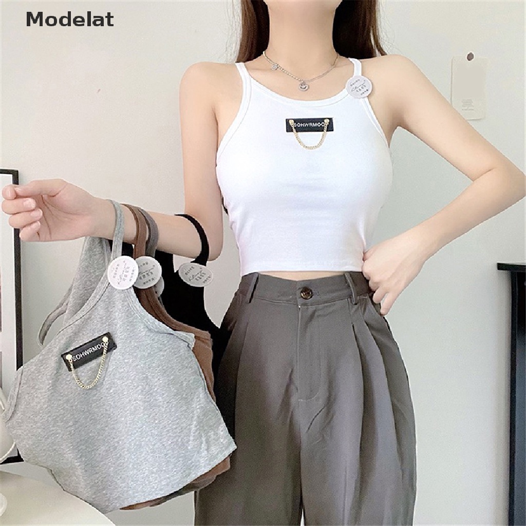 Áo thể thao GJCUTE MFC không tay màu trơn in chữ thời trang mùa hè dành cho nữ