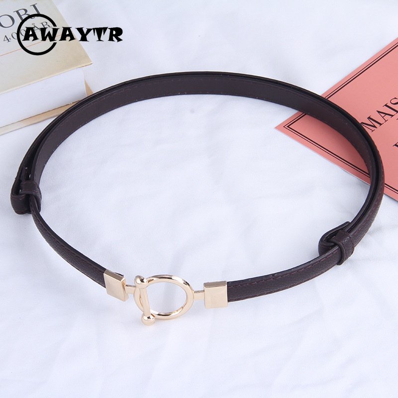 Thắt Lưng Bản Nhỏ Đơn Giản Có Khóa Thời Trang Mùa Hè Cho Nữ