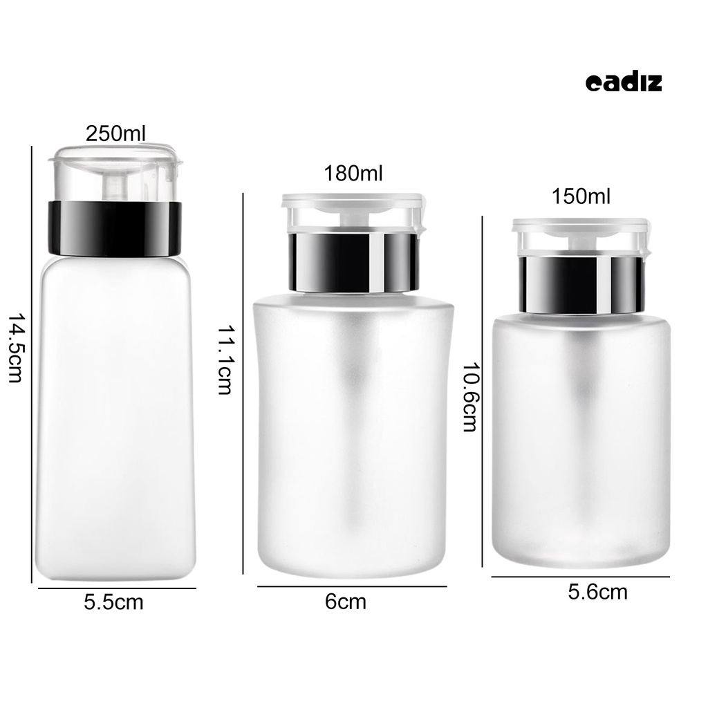 Lọ Rỗng Đựng Dung Dịch Tẩy Sơn Móng Tay 150 / 180 / 250ml Tiết Kiệm Không Gian