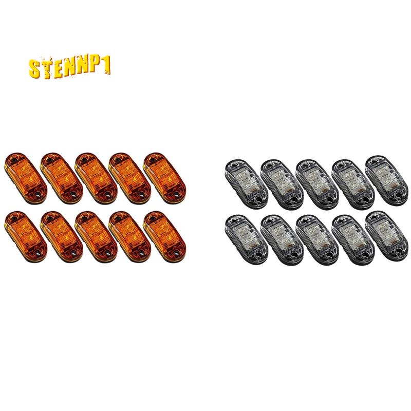 Set 20 Đèn LED 2.5Inch 2 Diode Ánh Sáng Trắng / Vàng Chuyên Dụng Dành Cho Ô Tô / Xe Tải
