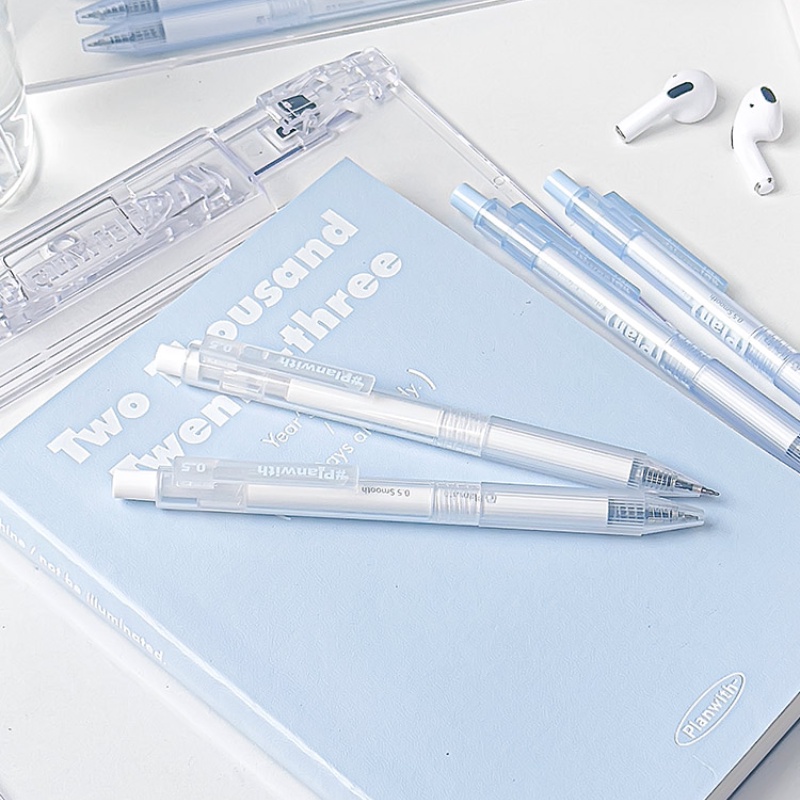 Đĩa Cdaily Cdaily Chất Lượng|Set 5 Bút Bi Mực Đen Ngòi 0.5mm Nhanh Khô Cho Học Sinh