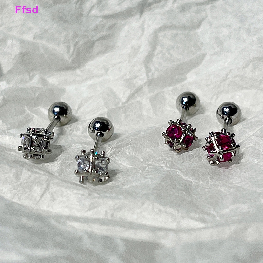 1 Đôi Khuyên Tai Đính Đá Zircon Thời Trang Cho Nữ