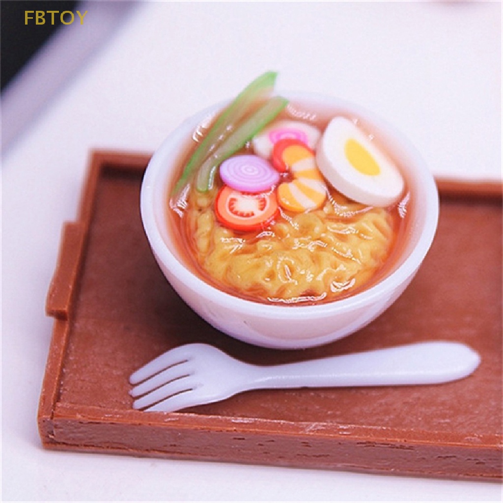 1 Bộ Chén Mì Ăn Liền Mini Tỉ Lệ 1: 12 Trang Trí Nhà Búp Bê