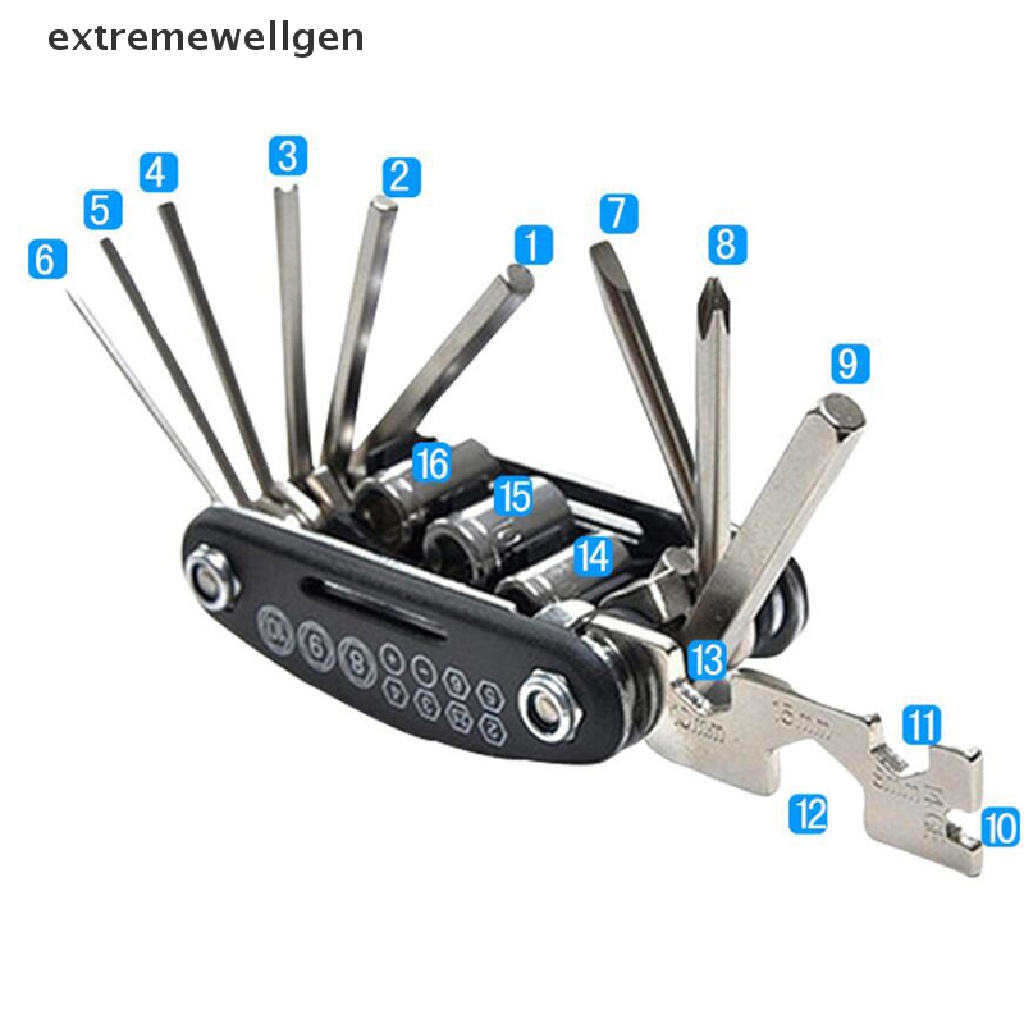 Bộ Dụng Cụ Sửa Chữa Xe Đạp Mini Đa Năng 16 Trong 1