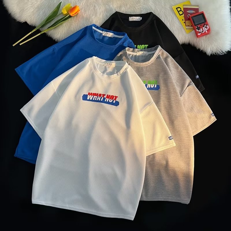 Áo Thun Tay Ngắn Giả Hai Lớp Phong Cách Đường Phố Thời Trang Mùa Hè Mới Cho Nam