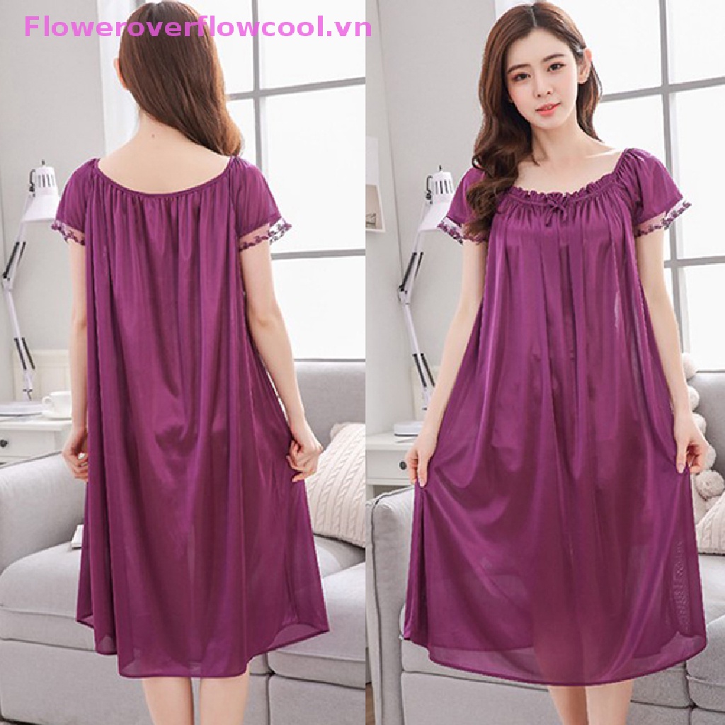 Đầm Ngủ Lụa Sa Tanh Plus Size