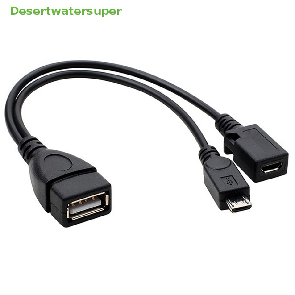 Dây Cáp OTG Chia Cổng Micro USB 2 Trong 1 Tiện Dụng