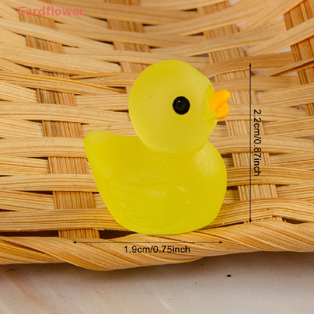 Bộ 10 Tượng Vịt Mini Bằng Nhựa Phát Quang Trang Trí Sân Vườn Mới