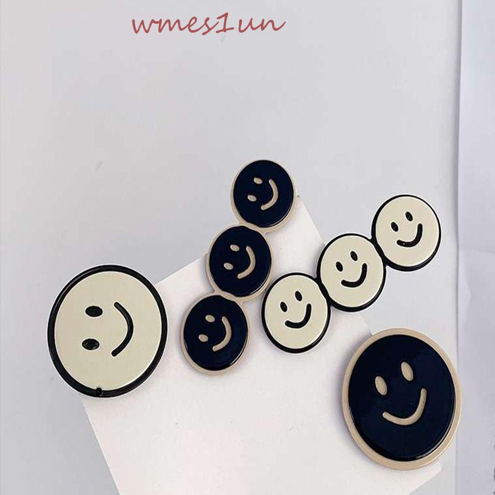 Kẹp Tóc Acrylic Màu Trơn Họa Tiết Trái Tim Xinh Xắn Thời Trang Cho Nữ WMES15H