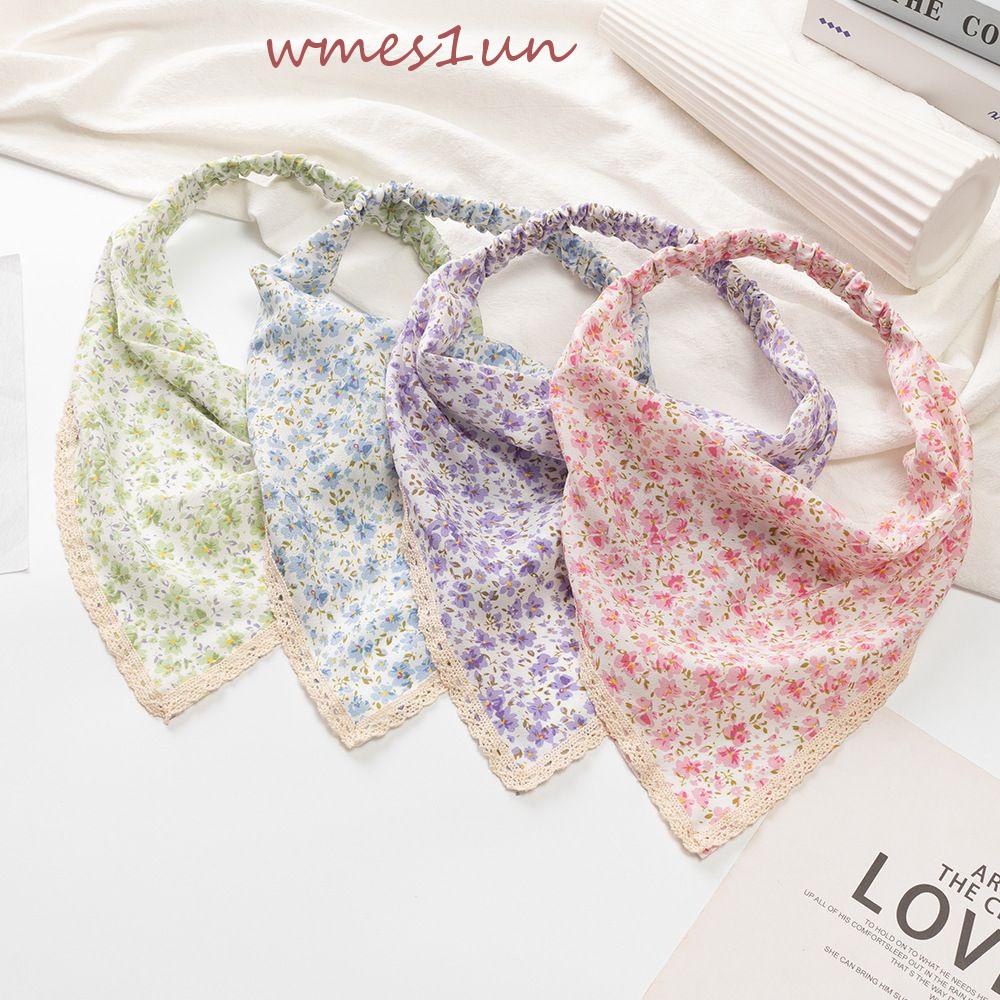 Khăn Choàng Cổ Tam Giác 15H Phối Ren Hoa Dễ Thương Phong Cách Bohemian