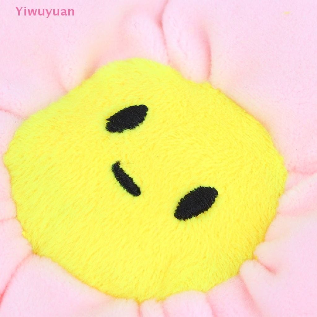 < Yiwuyuan > Móc Khóa Xe Hơi Hoa Hướng Dương Nhồi Bông Mới