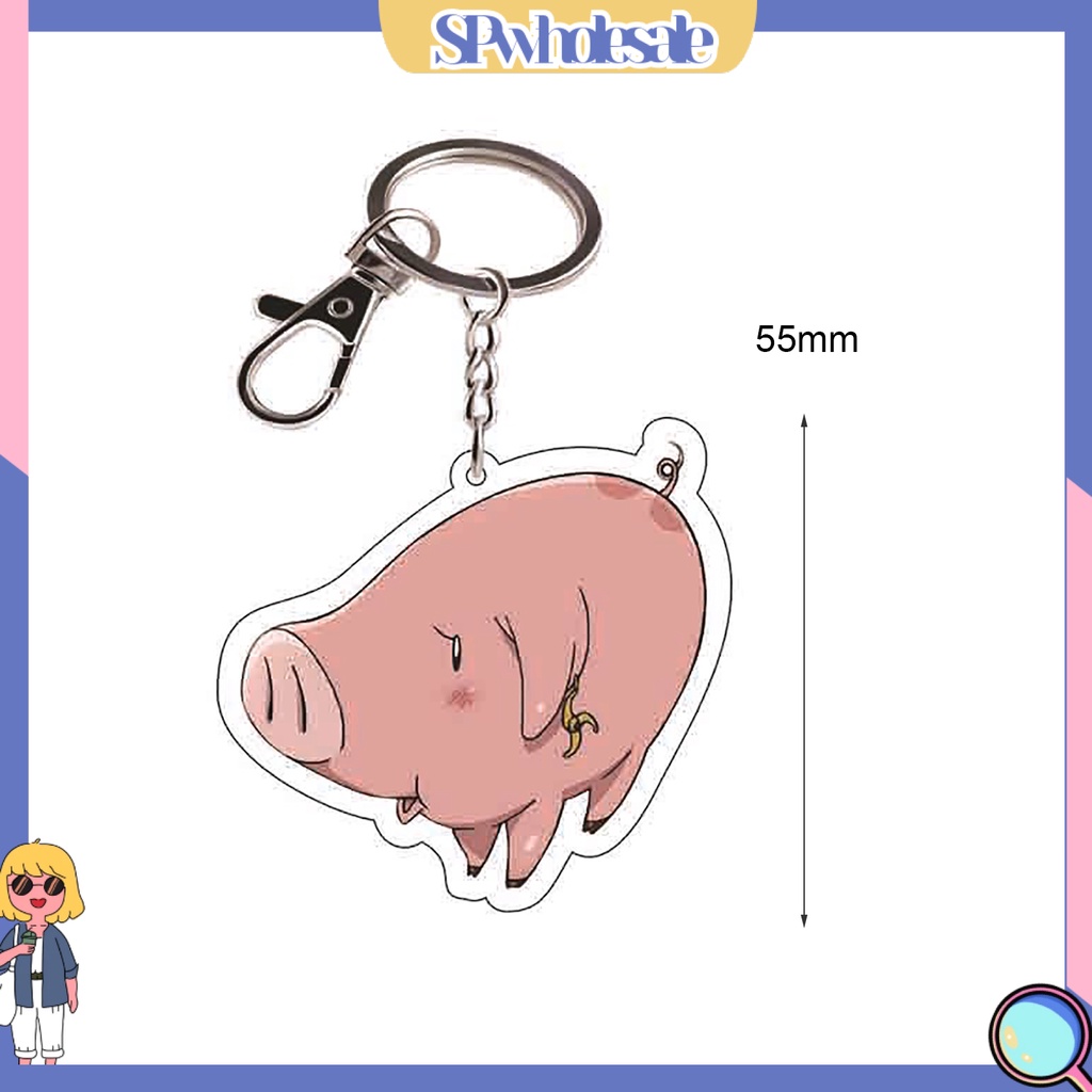 <SPwholesale> Móc Khóa Acrylic Hai Mặt Họa Tiết Anime Thu Nhỏ Dành Cho Trẻ Em