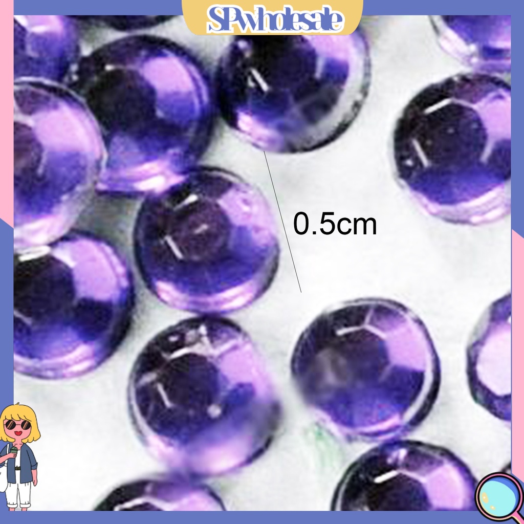 &lt;SPwholesale&gt; Túi 2000 Hạt Cườm Đá 3mm Nhiều Màu Sắc Trang Trí Móng Tay / Điện Thoại