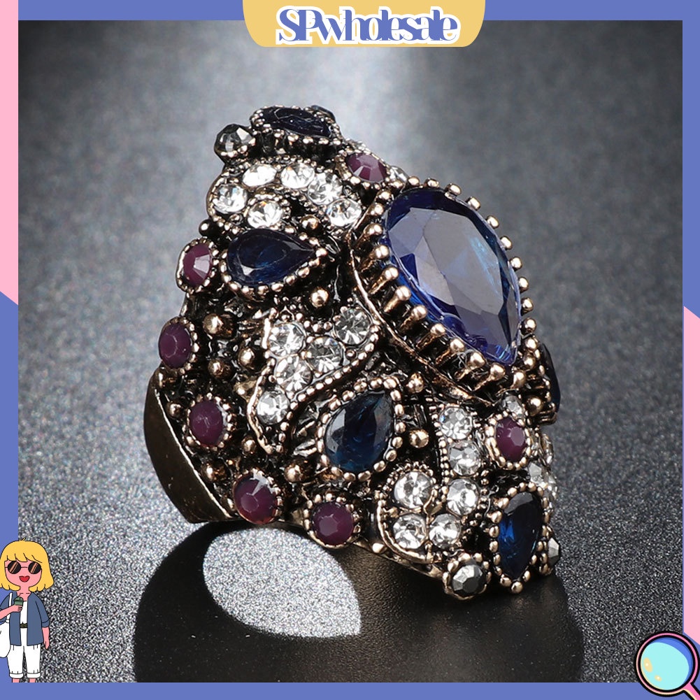 <SPwholesale> Nhẫn Đính Đá Lấp Lánh Thời Trang Cho Nữ