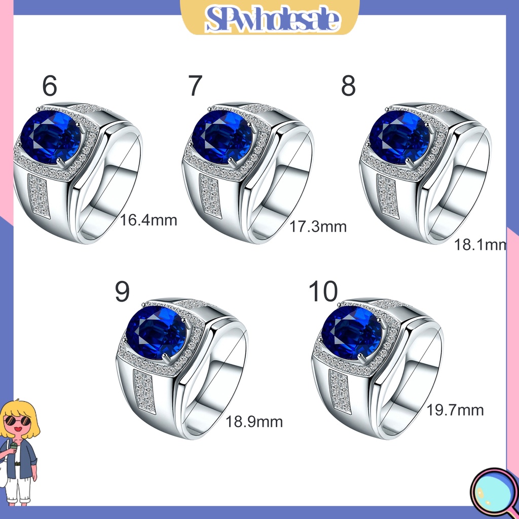 <SPwholesale> Nhẫn Đính Đá Zircon Sang Trọng Cho Nam