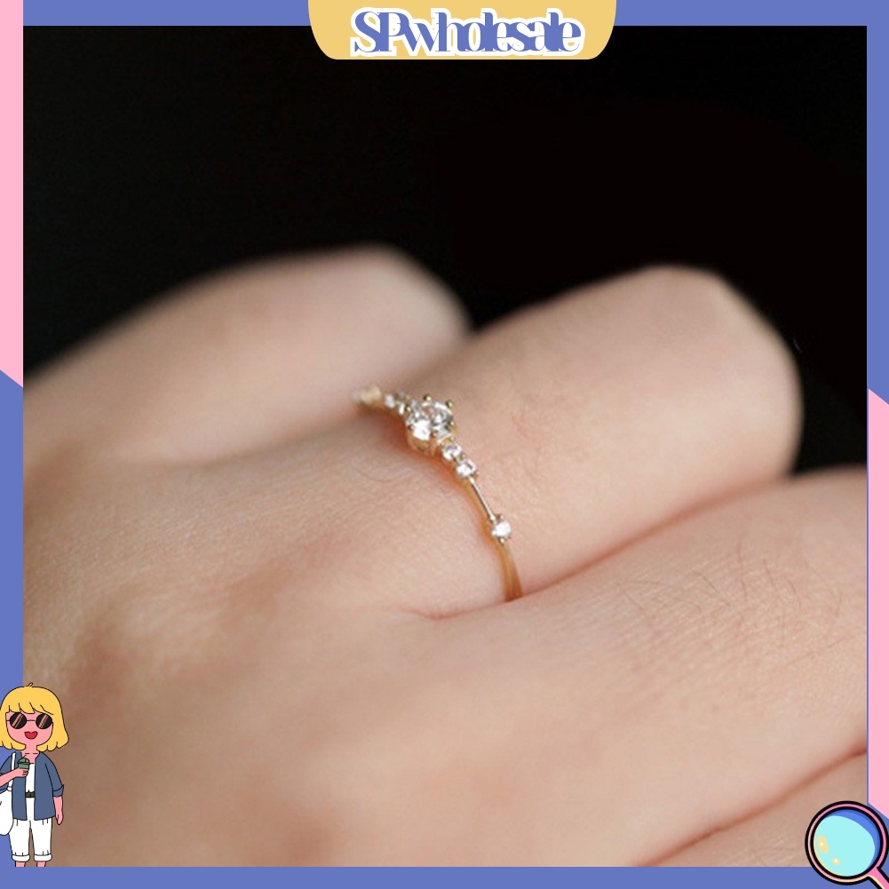 &lt;SPwholesale&gt; Nhẫn Đính Đá Thời Trang Dành Cho Nữ