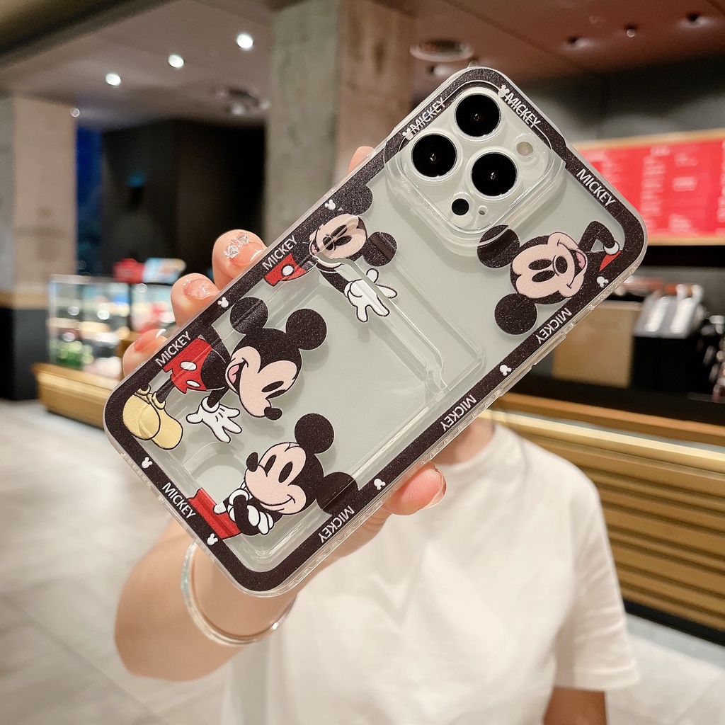 For Xiaomi Redmi Note 12 11 11S 10S 9S 10 8 9 Pro Max 10C 10A 9A 9C 9T K40 Poco M3 F3 X3 X4 Pro X3nfc 10T 11T pro X3GT Cartoon Mickey Mobile Phone Case Holder Silicone Soft Cover