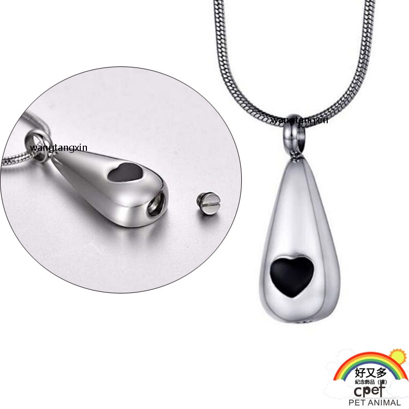Dây Chuyền Inox Mặt Hình Trái Tim / Giọt Nước Hoa Khô / Giọt Nước Hoa Có Thể Mở Ra