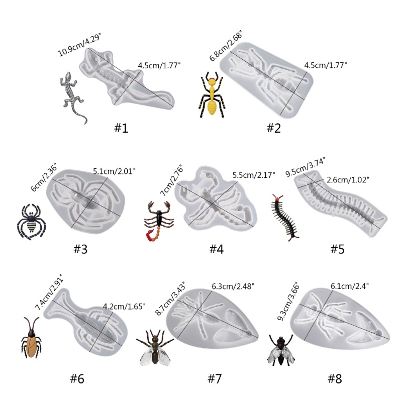 Khuôn Silicone Làm Mặt Dây Chuyền 3d Hình Land-Animal DIY