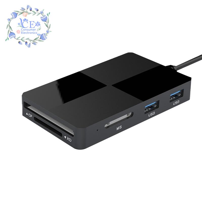 Đầu Đọc Thẻ Nhớ CF / SD / TF / XD / MS 8 Trong 1 Cổng USB C 3.0 Cho Máy Tính