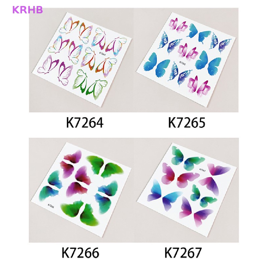 Hình Xăm Dán Trang Trí Cơ Thể Kiểu Bướm Chống Nước KRHB Mới