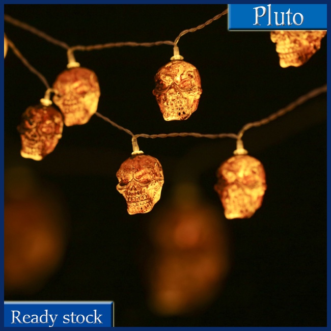 Dây Đèn Led Hình Đầu Lâu Trang Trí Halloween Độc Đáo