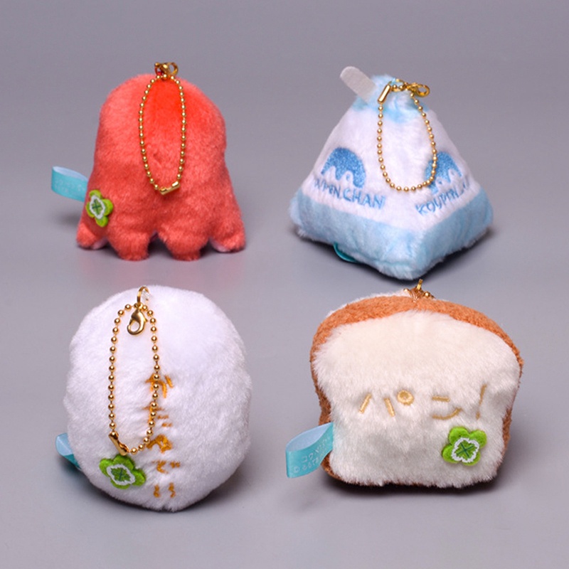 Móc Khóa Hình Thú Nhồi Bông Bạch Tuộc / Chim Cánh Cụt Mini Dễ Thương