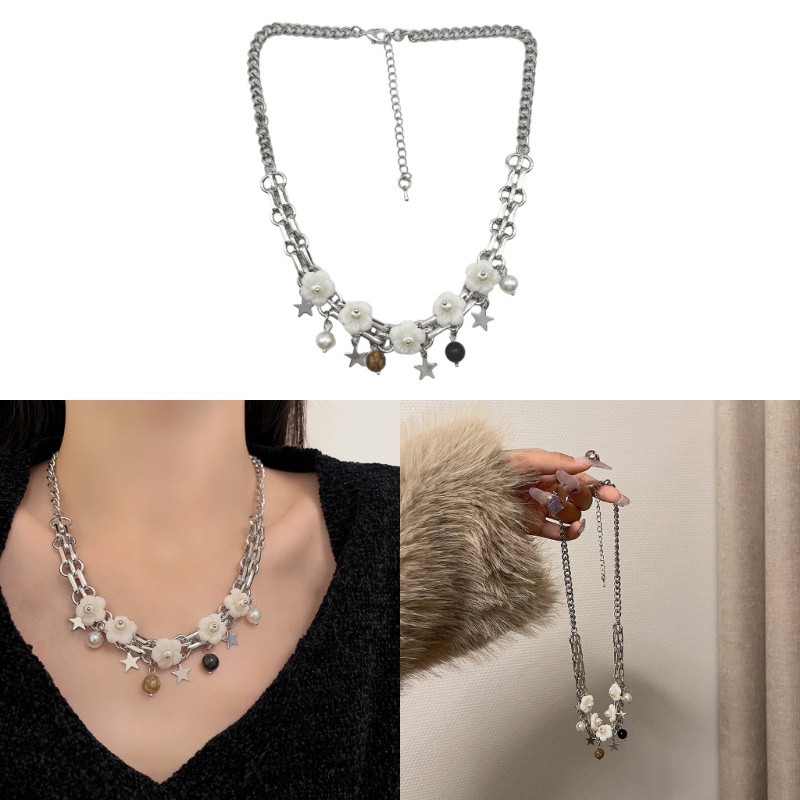 Flgo Vòng cổ Mặt Ngôi Sao Rỗng Cá Tính Ngọt Ngào Y2k