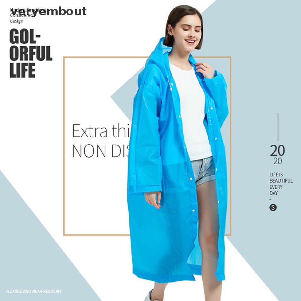 Áo Mưa Dày Dặn Chống Thấm Nước Có Mũ Trùm Tiện Dụng Cho Nam Và Nữ