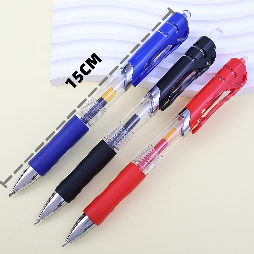 Bút Bi Mực Đen / Đỏ / Xanh Ngòi 0.5mm Có Thể Thu Gọn Tiện Dụng