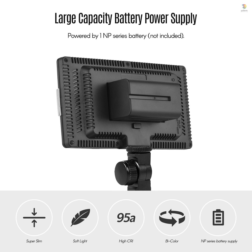 Bảng Đèn LED-416 Ánh Sáng Trắng Điều Chỉnh Được Nhiệt Độ 3200-5600K 1 / 4 Inch S