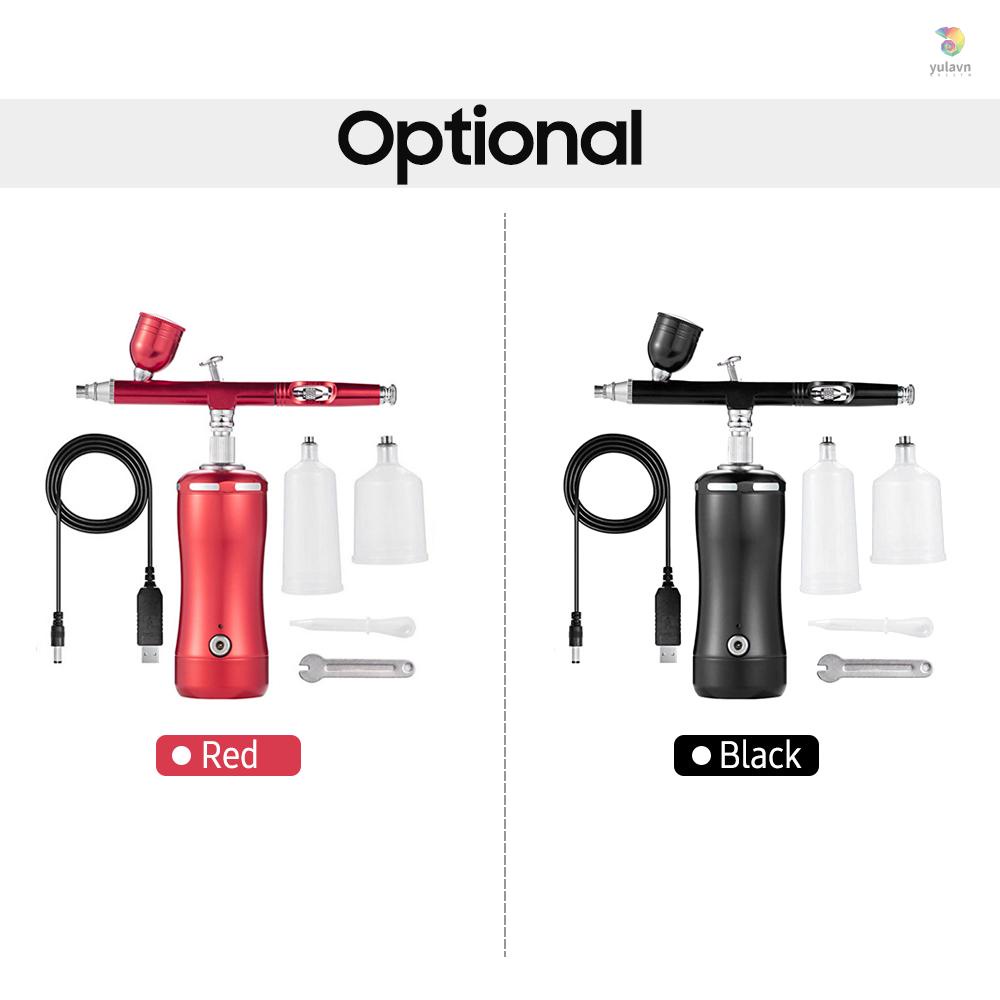 Bộ Súng Phun Sơn Khí Di Động 0.3mm 7cc Có Thể Sạc Lại Cho Máy Xăm Hình / Làm Móng Tay / Làm Đẹp DIY