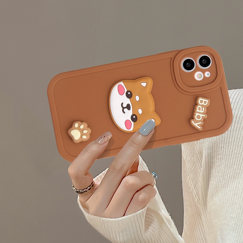 Ốp Điện Thoại Silicon Dẻo Hình Corgi 3D iPhone 11 12 13 14 Pro MAX Plus Mini X XR XS MAX 6 S 7 8 Plus SE 2020 11Pro 12pro 13Pro
